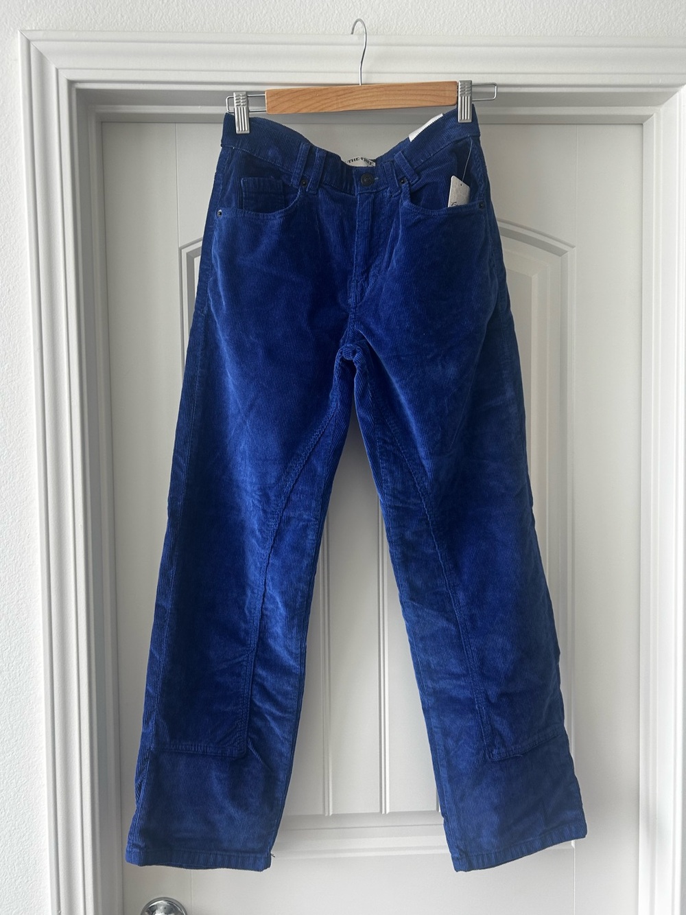 Free People risk taker high rise straight cobalt Corduroy Jeans NWT
Size 25